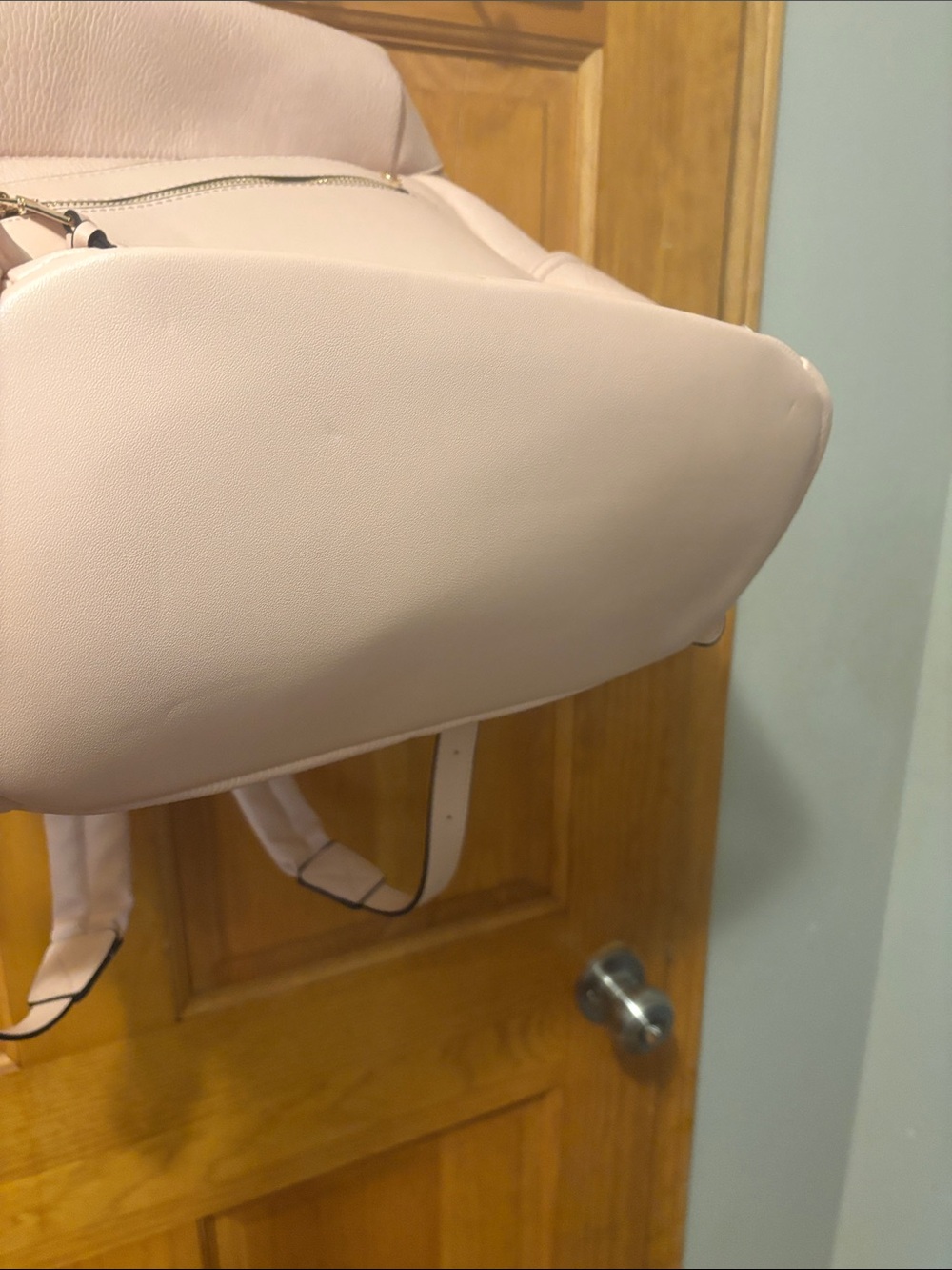 Poppy & Peonies Pale Blush commuter Backpack. Missing Crossbody strap. - Picture 7 of 8